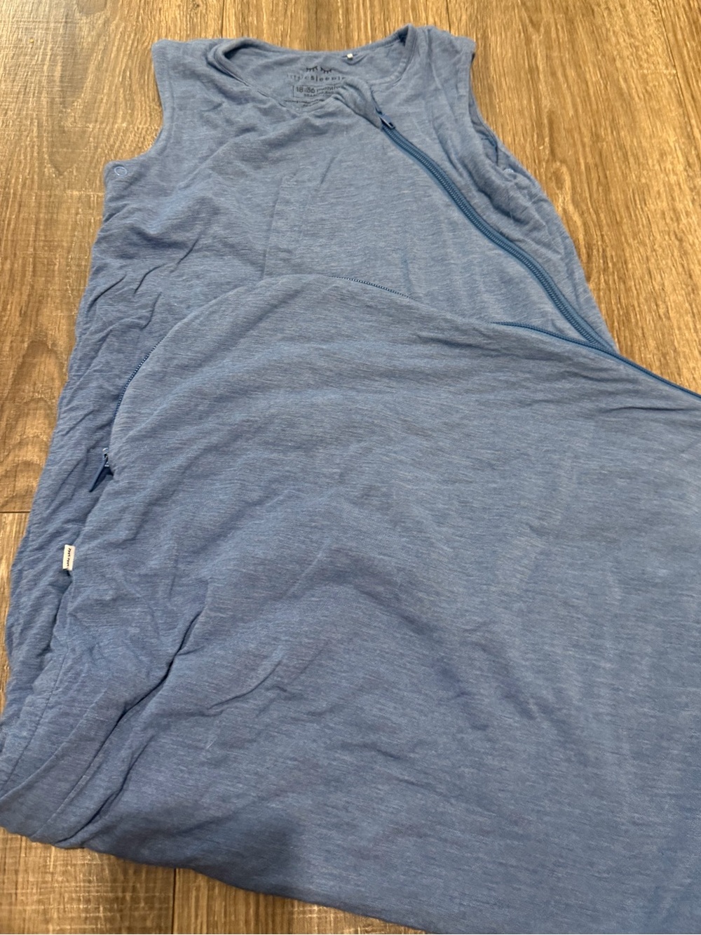 Little Sleepies Heathered Blue Zippered Sleep Sack